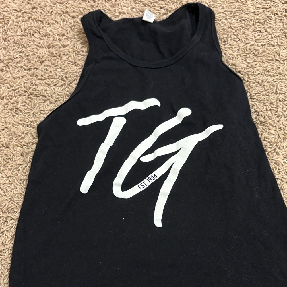 Top Gun Black Tank Top with White Graphic